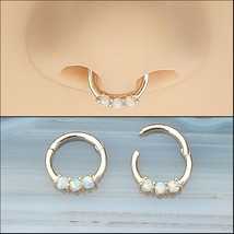 Septum Piercing Small 14K Gold Septum Ring jewelry Septum Piercings Sept... - $135.00