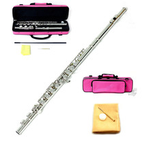 New SKY Band Approved Nickel Plated Flute with PINK Lightweight Case - $109.99