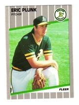 1989 Fleer #20 Eric Plunk Oakland Athletics - $1.00