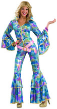 Forum Novelties Women&#39;s Disco Momma 70&#39;s Costume, Blue, X-Small/Small - £115.17 GBP