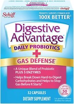 Fast Acting Enzymes Plus Daily Probiotic Capsules- Digestive Advantage (32 Count - £25.51 GBP