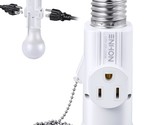 3 Prong E26 Light Socket To Plug Adapter, White Heat Resistant Light Soc... - $19.99
