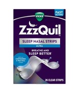 Vicks ZzzQuil Sleep Nasal Strips, Clear Nighttime Nasal Strips for Snori... - £10.71 GBP