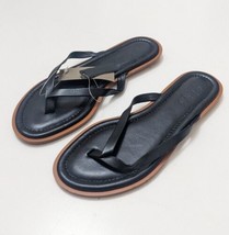 J.Crew Sorrento Thong Sandals Black Size 7.5 BE799 New - £31.60 GBP