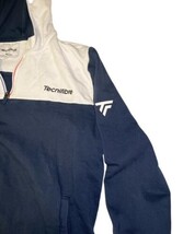 Tecnifibre Half Zip Knit Hooded Top Navy White Men’s M Tennis Pullover image 5
