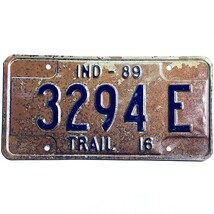 1989 United States Indiana Decatur County Trailer License Plate 3294 E - $16.82