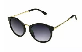 New Foster Grant Womens Black &amp; Gold Cat Eye Sunglasses 100% UVA 54765 - $12.19