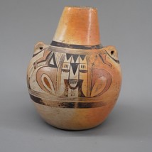 Primitive Early Hopi-Tewa Native American Polychrome Canteen Jug Vase Ve... - £1,547.74 GBP