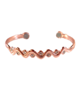 MAGNETIC CUFF CRYSTALS  PURE COPPER BRACELET  health pain relieve #705 h... - $232.82 MXN