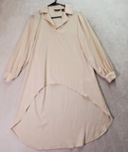 G by Giuliana Hi-Low Dress Womens Size 2XS Cream Polyester Long Sleeve Collared - £13.98 GBP