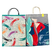 2 VTG RETRO Bloomingdales Paper Shopping Bags 1987 Jose Ortega/David Lee... - $42.77