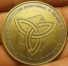 Departmant Of Defense Constitution Bicentennial Medallion~39.2mm~Free Sh... - £8.71 GBP