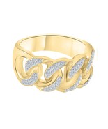 Herren 14K Gelb Vergoldet 0.90 Karat Künstlicher Diamant Kubanisch Link ... - €124,03 EUR