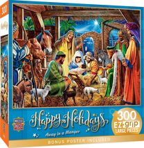 MasterPieces 300 Piece EZ Grip Christmas Jigsaw Puzzle - Holiday Harmony - 18&quot;x2 - £13.08 GBP