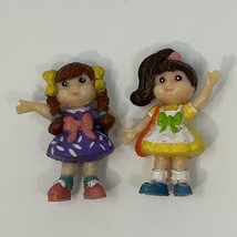 Lot Of 2 1990s Mannix Mini Play Friends Doll Snap On Jewelry Figure Toy Vtg - £10.34 GBP