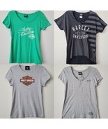 Harley Davidson Shirt Womens Sz Large Lot Of 4 Top - $59.99