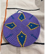 Wall decor straw plate,  Handcrafted wicker wall hanging, Straw plate - $827.61 MXN