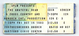 Grateful Dead Konzert Ticket Stumpf Oktober 14 1983 Hartford Connecticut - $59.29