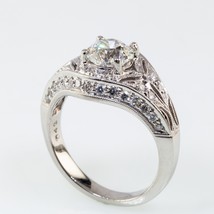 Simon G 1.33 Carat Diamant Brillant Rond Platine Fiançailles Taille Bague 5.25 - £9,752.87 GBP