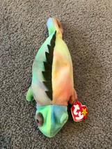 RARE  Ty Authentic Beanie Baby Iggy Iguana  wrong Fabric collectible - £7.49 GBP