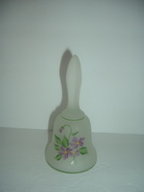 Westmoreland Glass Hand Painted Artist Signed 1981 Pennsylvania Lion&#39;s Bell - £15.94 GBP