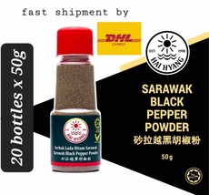 Sarawak Black Pepper Powder  Premium A1 20 bottles x 50g -fast shipment by DHL - £109.42 GBP