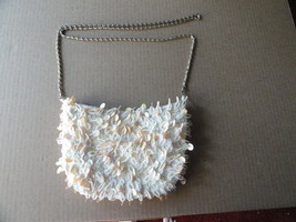 White and Ivory Bangled Evening Purse Dancing - $9.99
