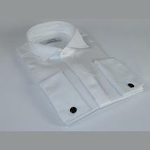 Mens CEREMONIA Tuxedo Formal Shirt 100% Cotton Turkey Slim Fit #stn 13 ATY white image 5