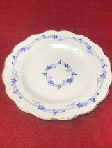 Johnson Brothers Blue Leaf Scalloped w/ Bands Gold Trim England - 7&quot; Bread Dish - $12.86