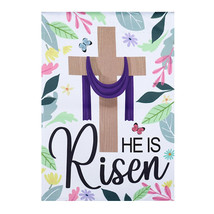 He is Risen Easter Garden Flag - 2 Sided Message, 12.5&quot; x 18&quot; - $18.00