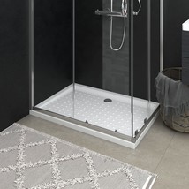 vidaXL White Shower Tray ABS Low Threshold Dots for Small Bathrooms - $308.99