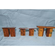 Lot of Vintage Wooden Collection of Out House Salt and Pepper Shakers #27 - £27.84 GBP