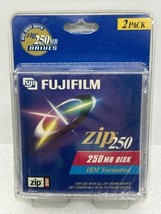 Fujifilm 2 Pack Zip Drive 250 Mb Disks Ibm Formatted Sealed New - £7.46 GBP