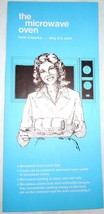 Vintage The Microwave Oven Information Brochure 1970s - £2.36 GBP