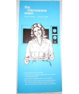 Vintage The Microwave Oven Information Brochure 1970s - $2.99