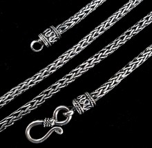  2.5MM Handmade Solid 925 Sterling Silver Balinese FOXTAIL Chain/Necklace Bali - $29.25+