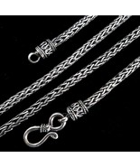  2.5MM Handmade Solid 925 Sterling Silver Balinese FOXTAIL Chain/Necklac... - £23.43 GBP+