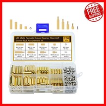 Convenient Brass Fastener Kit: 320 Assorted Standoffs and Screws for Ele... - $495.41 MXN