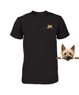 Funny Cairn Terrier Dog Peeking Pocket Tshirt Cute Puppy Dog Lover Tee Gift - $27.06 CAD+