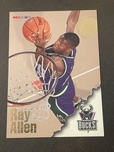 1996-97 Ray Allen Rookie NBA Hoops 279 Milwaukee Bucks - £2.67 GBP