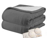 Biddeford 2063-9032138-902 MicroPlush Sherpa Electric Heated Blanket Que... - $94.99