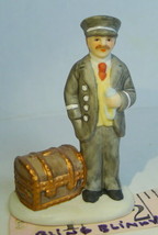 Lefton Colonial Village Figurine Train Conductor 1988 Vintage - $15.00
