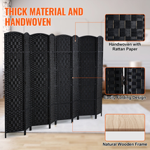 VEVOR 8 Panel Room Divider, Hand-Woven Folding Privacy Screens with Hing... - $144.95