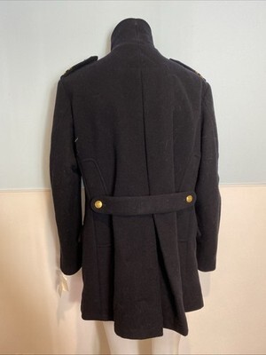 Polo Men's Mid-Length Military Coat Wool Navy Blue XL, NWD Item image 5
