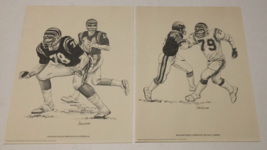 $15 Ross Browner Anthony Munoz Vintage Shell Oil NFL Prints Cincinnati B... - £11.16 GBP