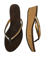 UGG Platform Thong Sandals Womens 9.5 Azure Braided Jute Cork Leather St... - £22.15 GBP