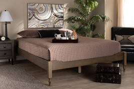 Belisma French Bohemian Weathered Gray Oak Queen Size Platform Bed - $5,919.76 MXN