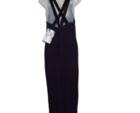 NWT Vintage Rampage Sexy Long Black Dress Sequined Back Straps, Side Sli... - $29.65