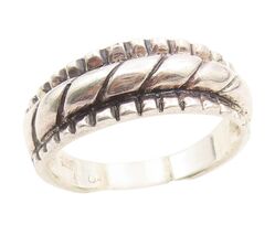 925 Sterling Silver Vintage Ring Classic Twisted Rope Wide Band  Sz 9.5 ... - $40.37