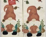 2 DUAL COTTON KITCHEN TOWELS (16&quot;x26&quot;) FALL LEAVES &amp; PUMPKIN PICKING GNO... - $15.83